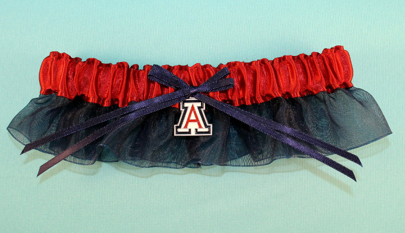 Arizona University Inspired Garter with Licensed Collegiate Charm